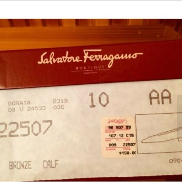 Salvatore Ferragamo Boutique  Vintage Bronz Pumps - Picture 6 of 7